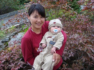 Dr. Lenser and baby Kai